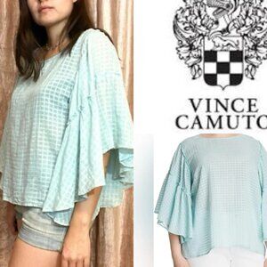 Vince Camuto Aqua Blouse with Flared Sleeves